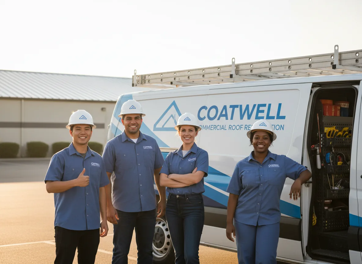 Commercial roof coating company in Oakville, IA
