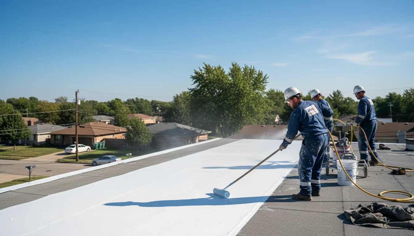 Commercial roof coating in Oakville, IA near me